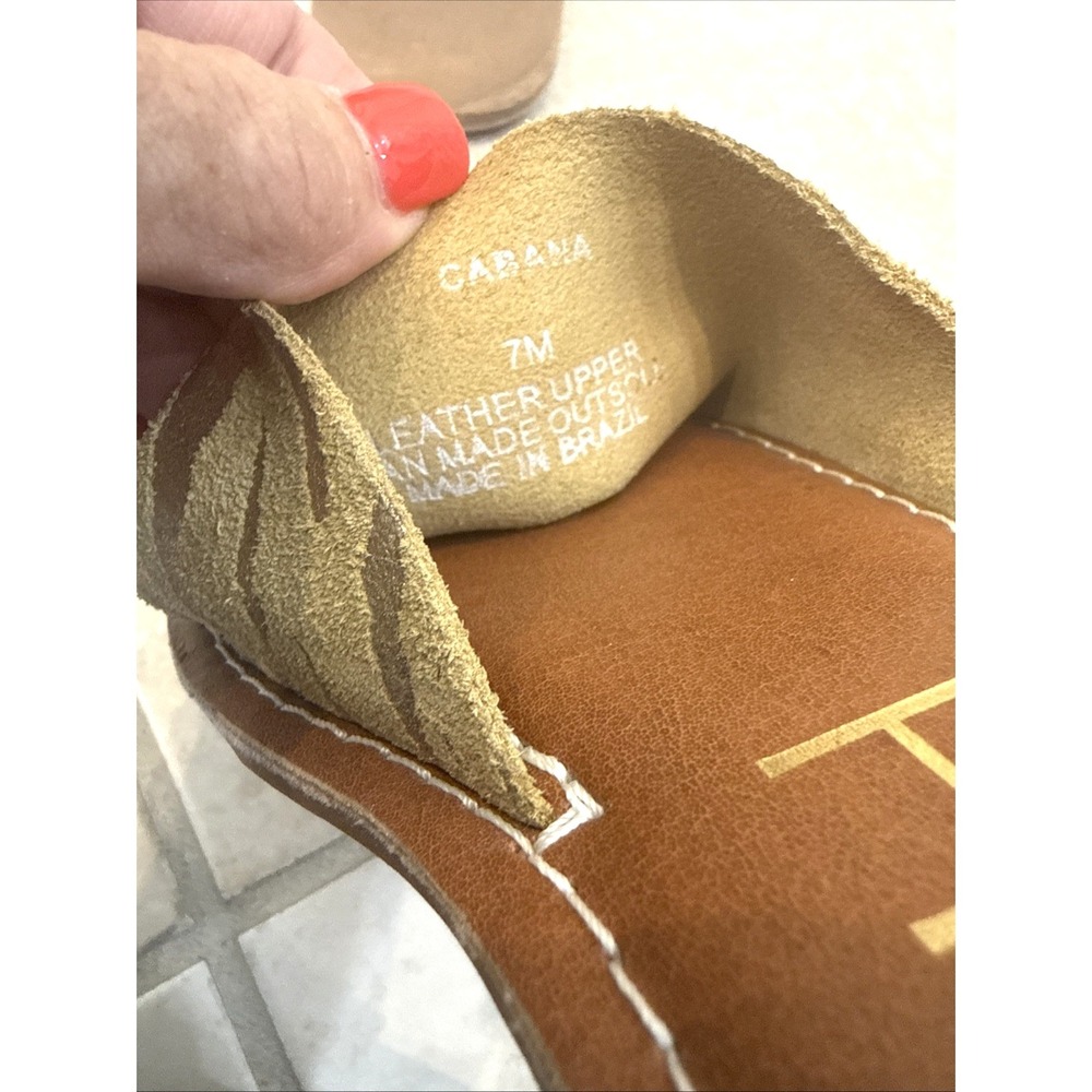 Beach by Matisse Cabana Slides Beige Gold Zebra Suede‎ Sandals Sz 7 Beach Cruise - Picture 8 of 8